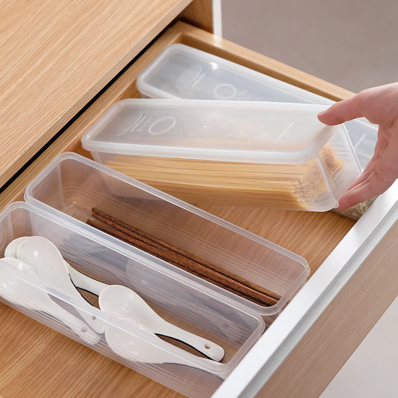 Caja de almacenamiento con cubierta para espaguetis y cereales - imagen 3