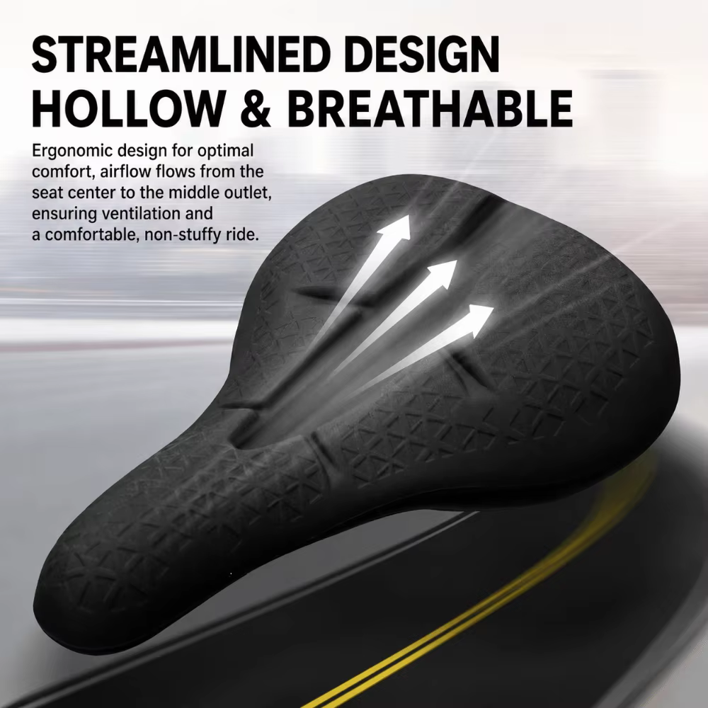 Sillín de bicicleta MTB de silicona transpirable e impermeable