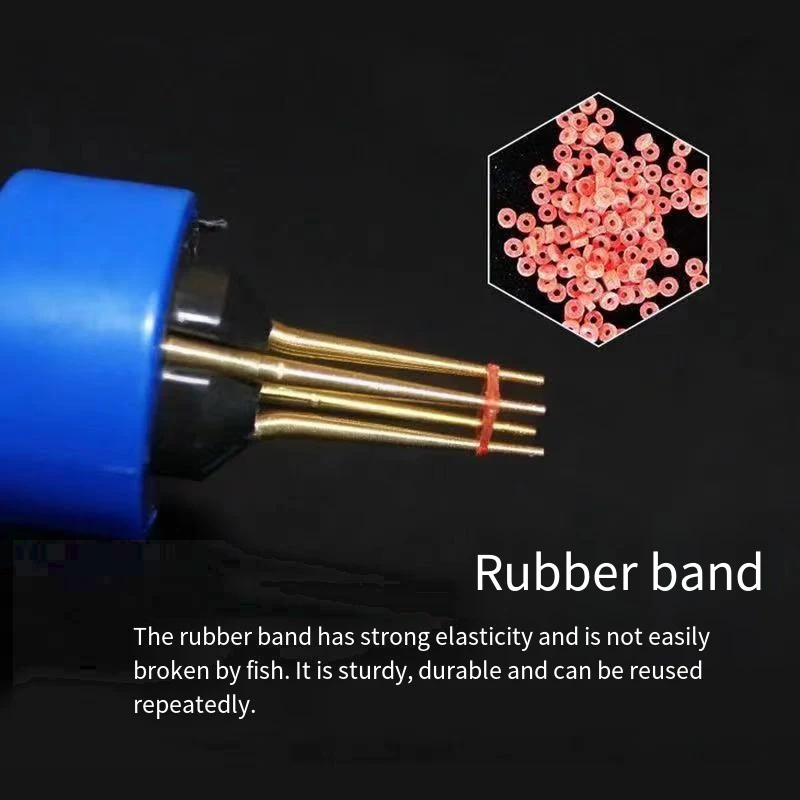 Bandas elásticas de goma para pellets con clip y vendaje de cebo - imagen 2