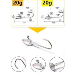Anzuelos de Cabeza Triangular para Vinilo - Jig Head Pesca Deportiva