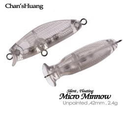 Chan'sHuang Señuelo Minnow 42mm flotante silencioso para montar