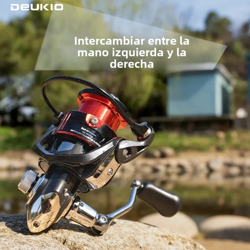 DEUKIO 2026 Carrete giratorio con manivela CNC – para agua salada - imagen 3