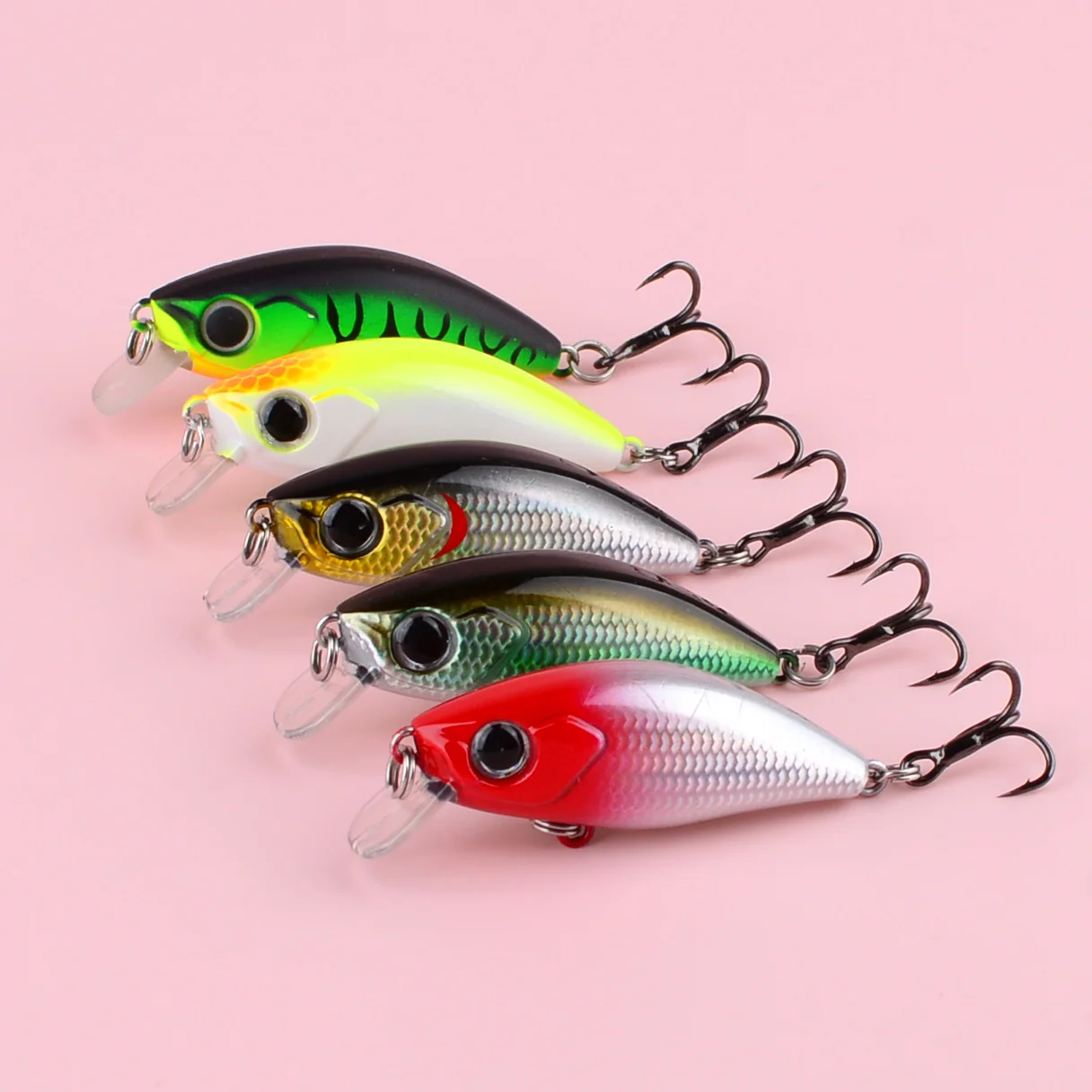 Minnow crankbait de 5 cm y 5 g, hundimiento