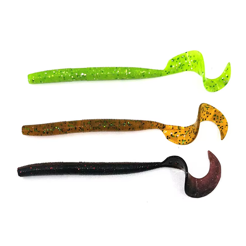 Vinilo Cola Rizada Donglejian Spaghetti Worm – Señuelo pesca spinning - imagen 5