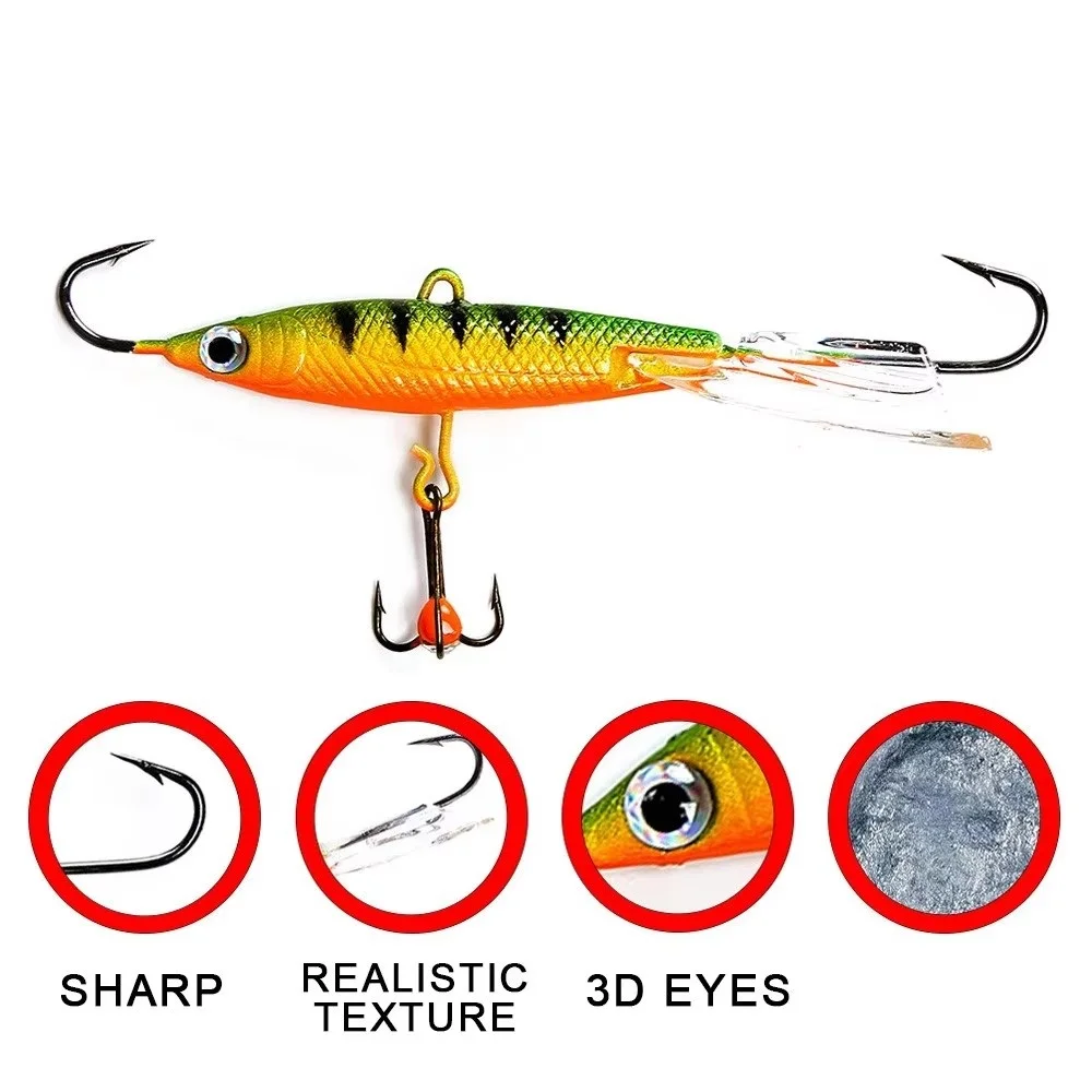 FTK Jig para Pesca en Hielo – Señuelo Minnow Hundimiento con Ojo 3D - imagen 3