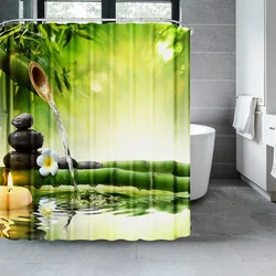 Cortina de ducha tela impermeable – Diseño oceánico anti-moho
