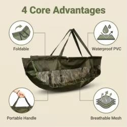 Set Carpa Hirisi W202: Saco Pesaje y Cesto Plegable