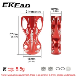 EKFan perilla de carrete de aluminio con rodamiento D/S – mariposa