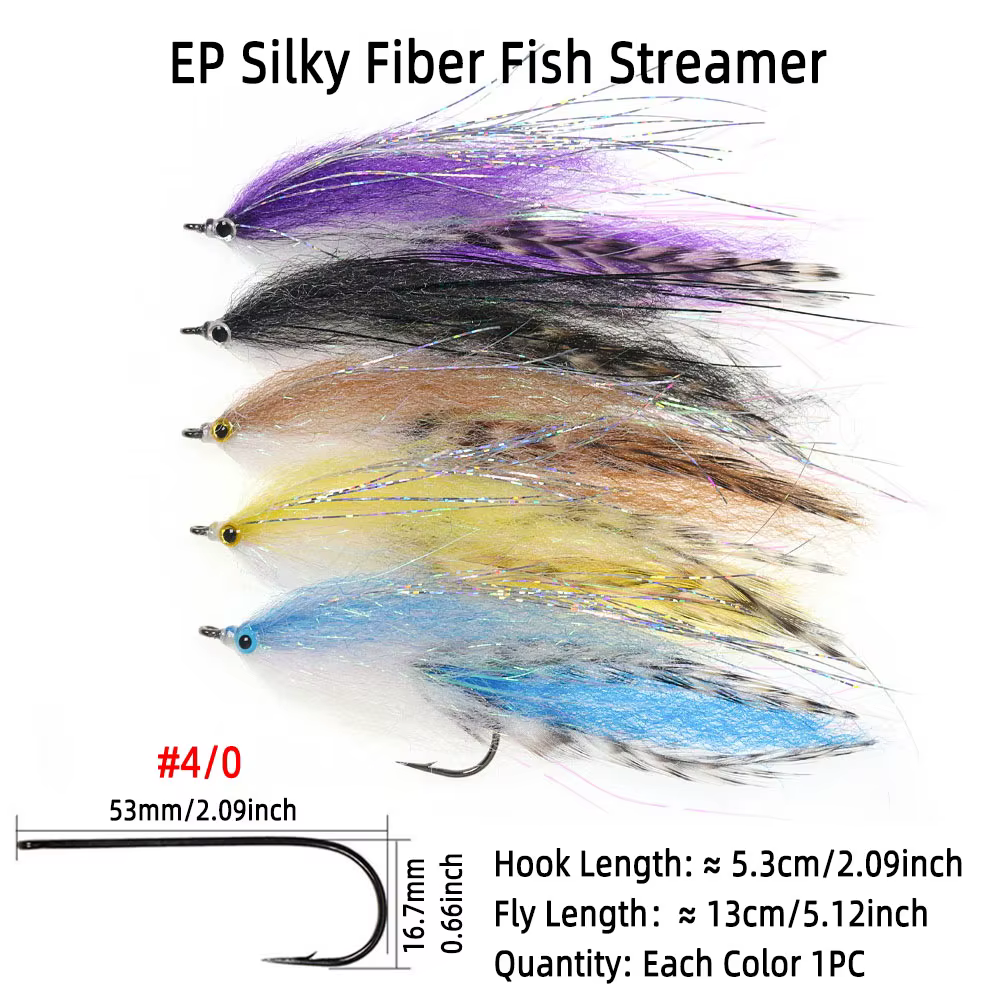 Bimoo Kit Moscas Streamer para Lubina Trucha Señuelos Marinos - imagen 4
