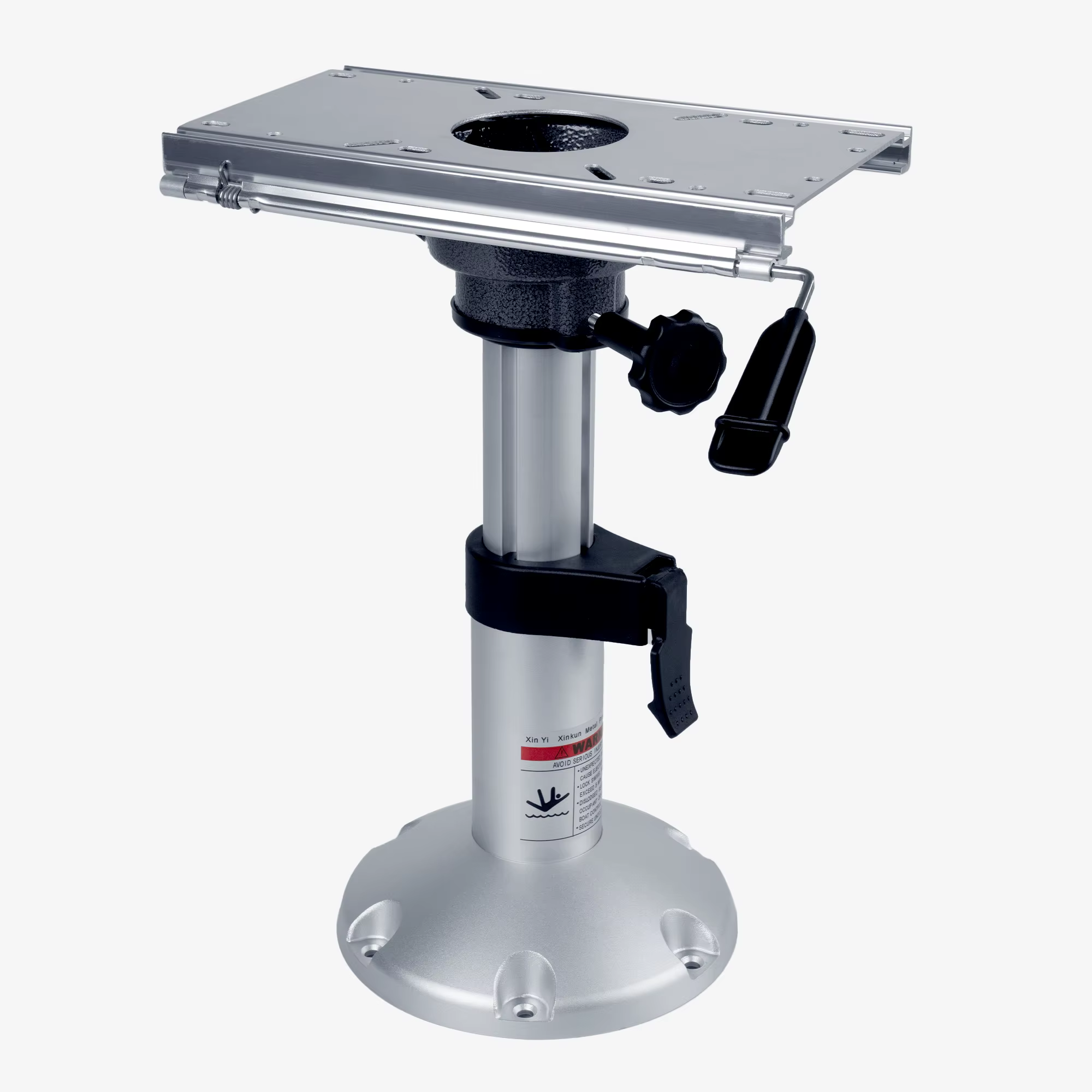 Pedestal para asiento de barco de aluminio ajustable con cerradura - imagen 4