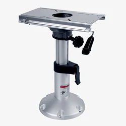 Pedestal para asiento de barco de aluminio ajustable con cerradura