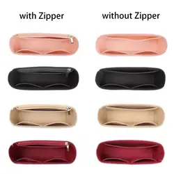 Longchamp bolsa interior portátil con forro de fieltro y bolsillos