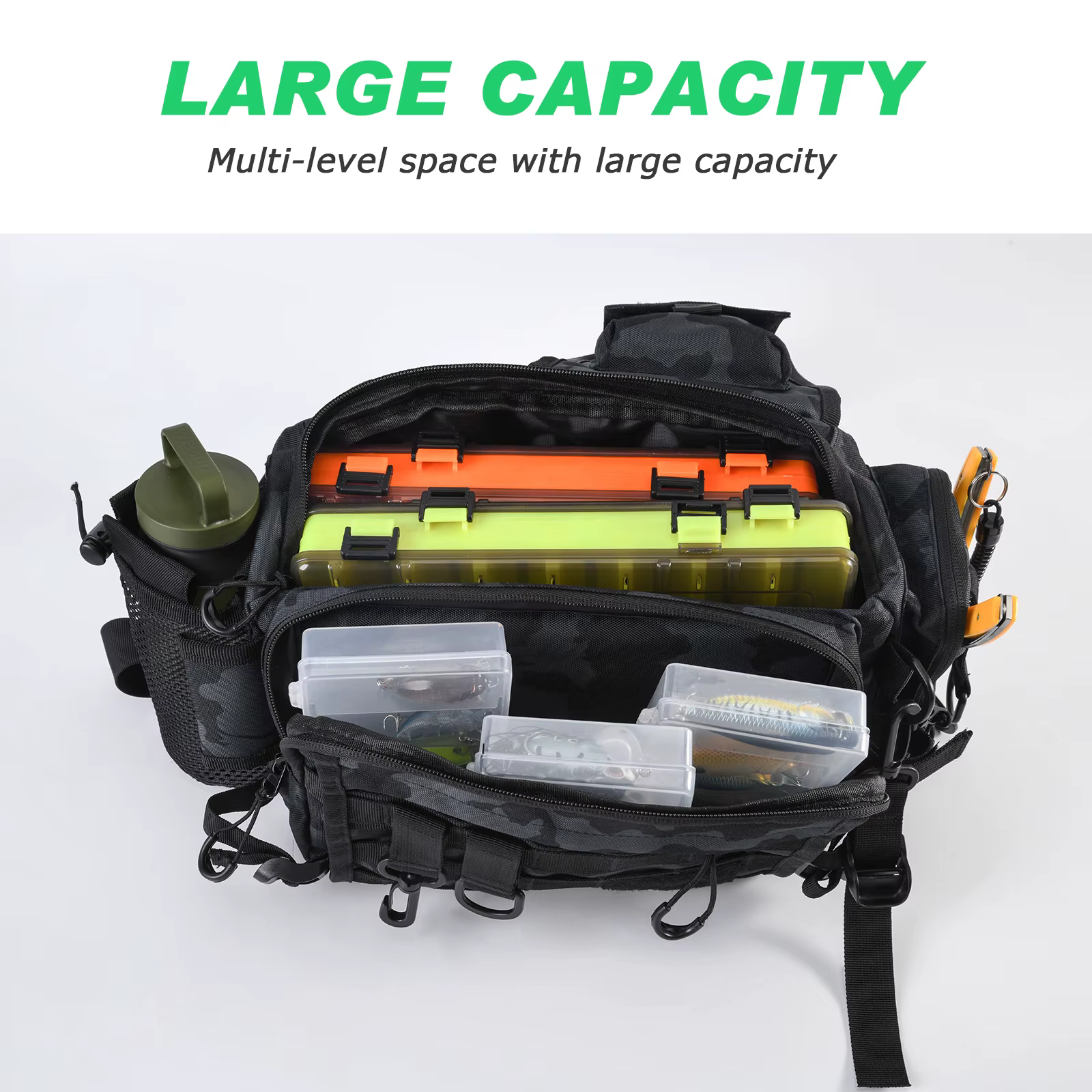 Bandolera de pesca Goture con soporte para caña – Resistente al agua - imagen 4