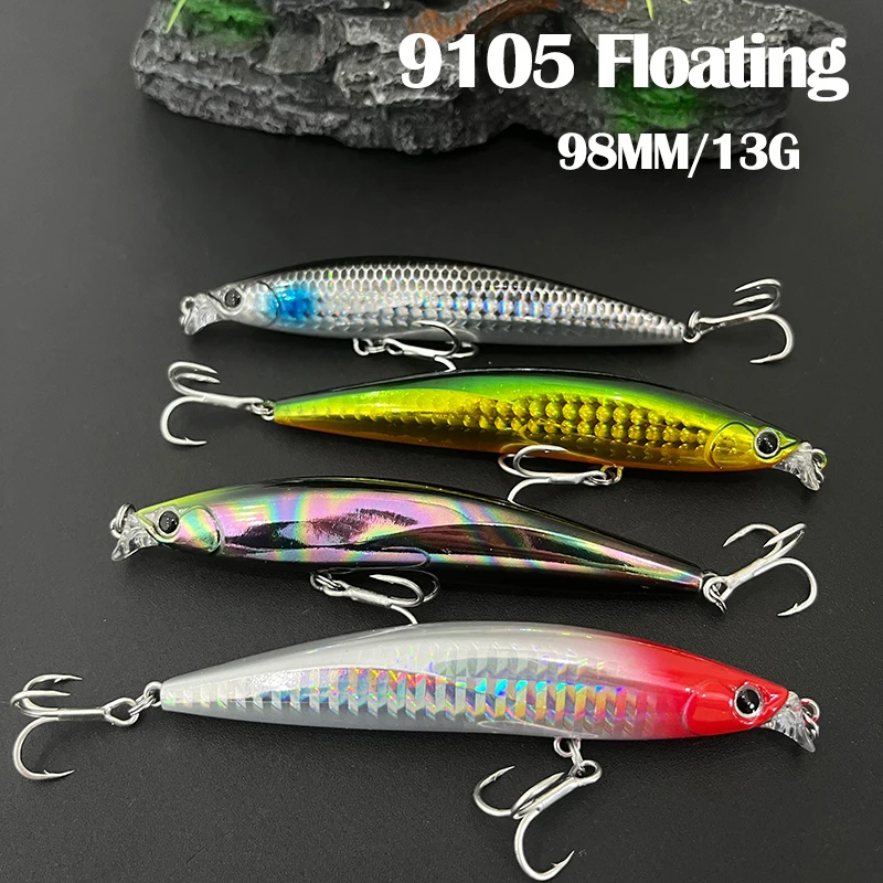 Señuelo Wobbler flotante de largo alcance para lubina y trucha