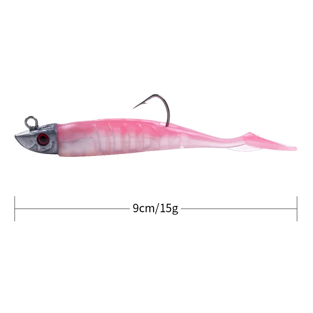 Swimbait de Vinilo con Cola T y Jig Head para Lubina y Lucio - imagen 3