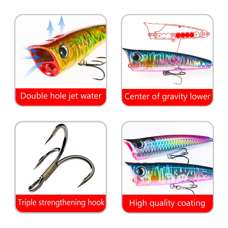 Wobblers 75-90mm – Señuelos Duros Artificiales de Pesca - imagen 3