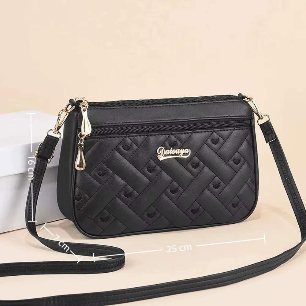 Bolso bandolera bordado para mujer en cuero PU – Gran capacidad - imagen 3