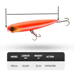 Señuelo Crankbait Topwater Pencil 100mm – Flotante para Lurago y Lucio