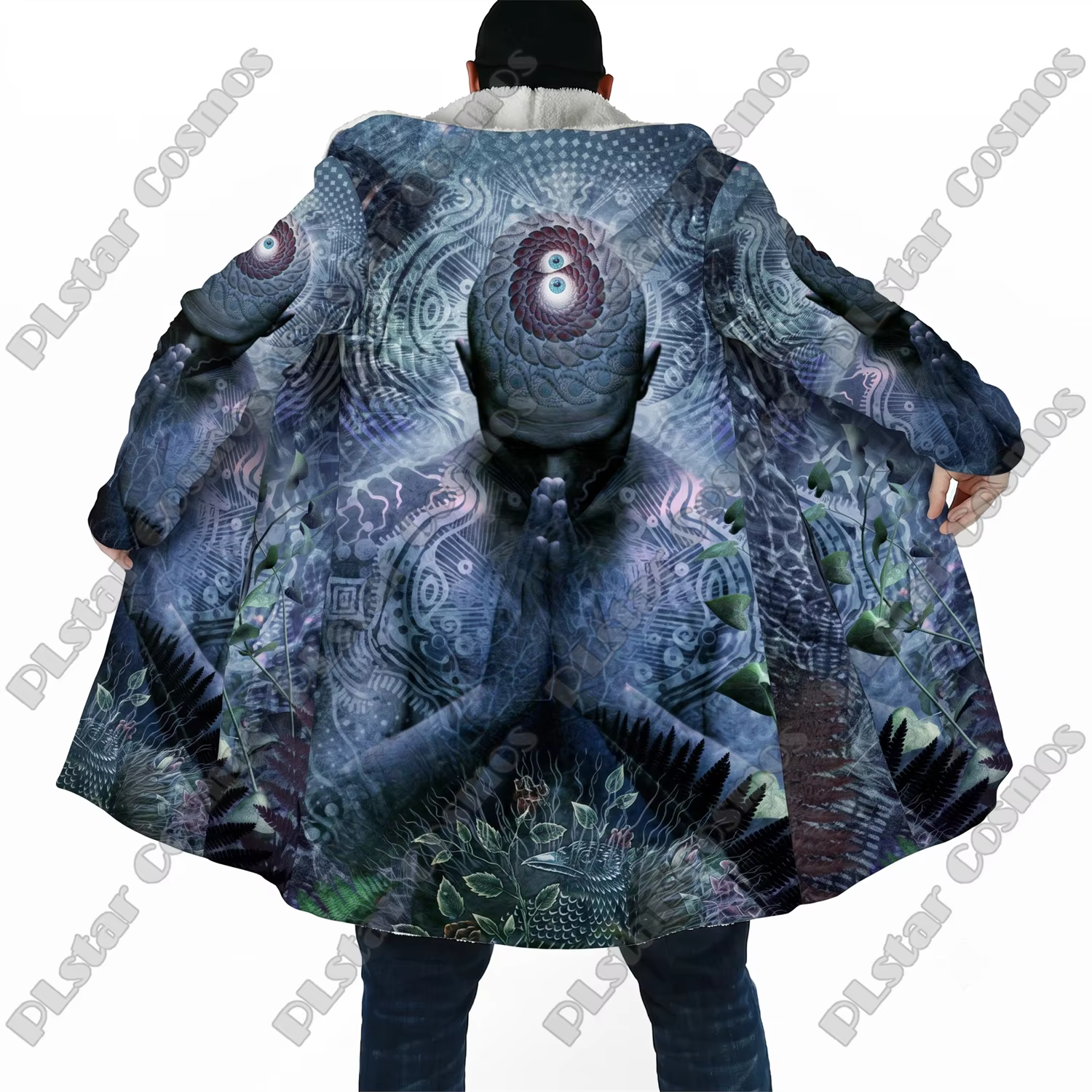 Abrigo con Capucha para Hombre, Estilo Abstracto Psicodélico Unisex - imagen 2