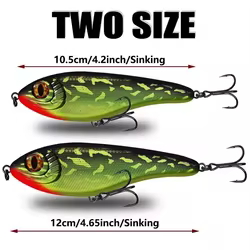 Jerkbait Duro ABS para Depredadores de Agua Dulce