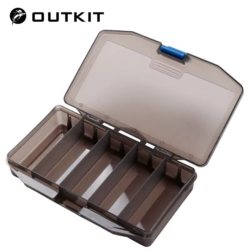 Caja portaseñuelos pesca transparente resistente con divisiones - imagen 5