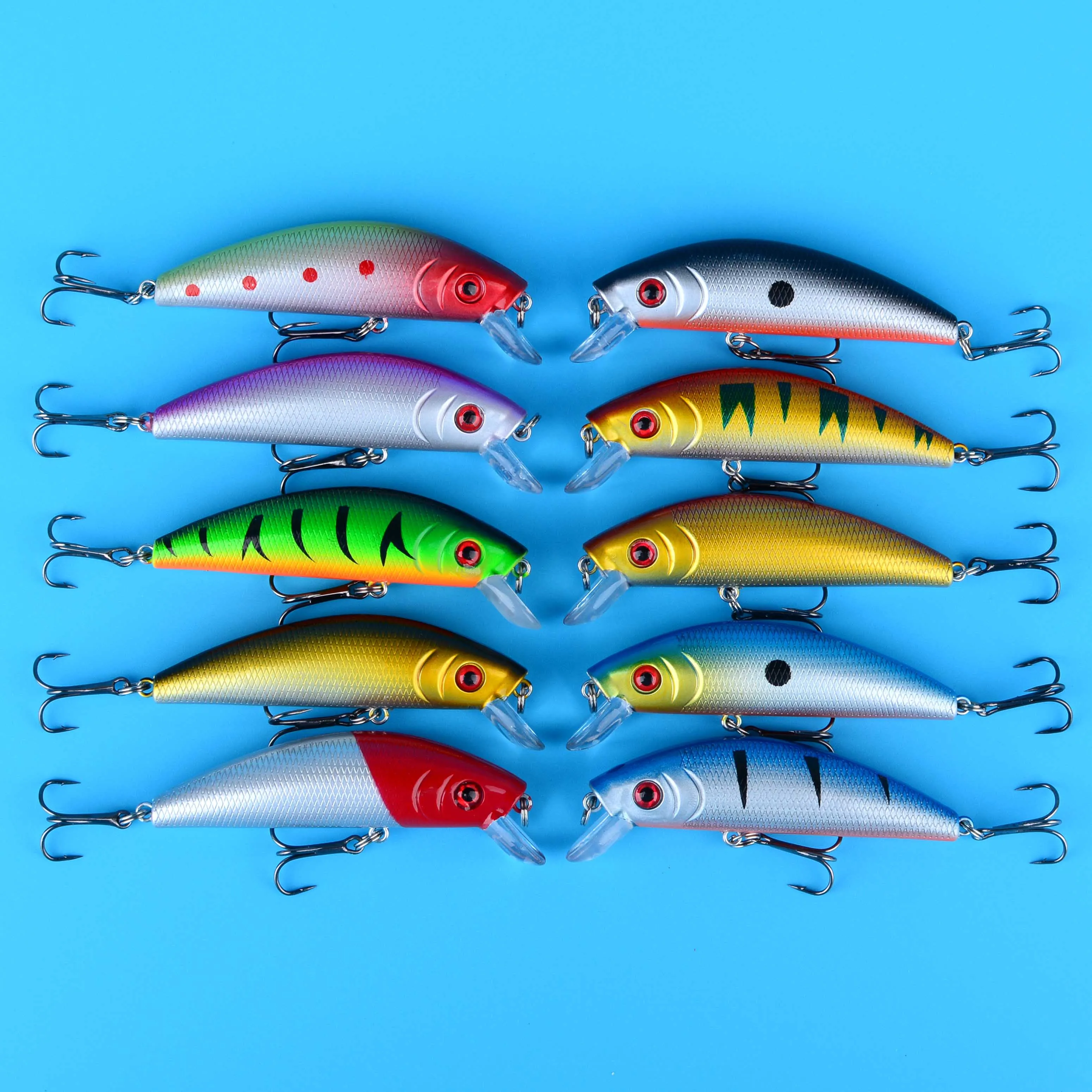 Wobbler Minnow cebo duro con Jig – alimentador de peces - imagen 4