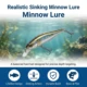 Señuelo minnow hundimiento rápido realista para lubina y lucio - imagen 3