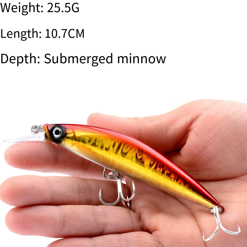 Señuelo duro tipo pececillo sumergible para pesca con mosca - imagen 4