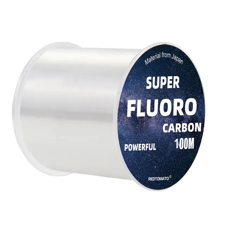 Línea de fluorocarbono REDTOMATO enrollada en carrete