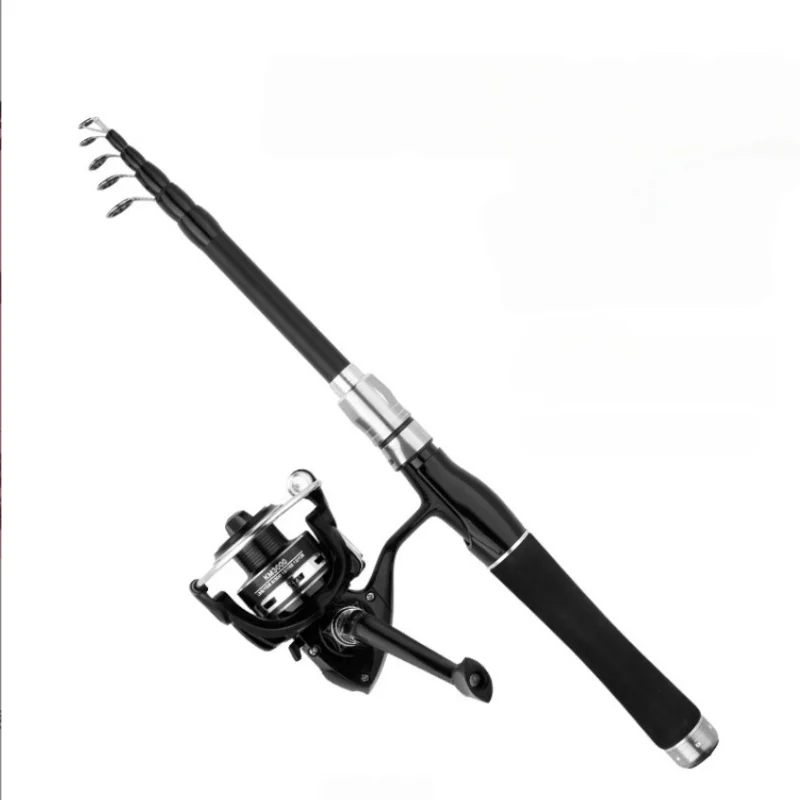 Juego de caña ultraligera de carbono y carrete de viaje para pesca - imagen 2