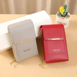 Bolso bandolera antirrobo RFID para teléfono con pantalla táctil