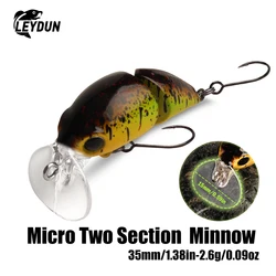 LEYDUN Micro Crankbait – 35mm flotante buceo poco profundo
