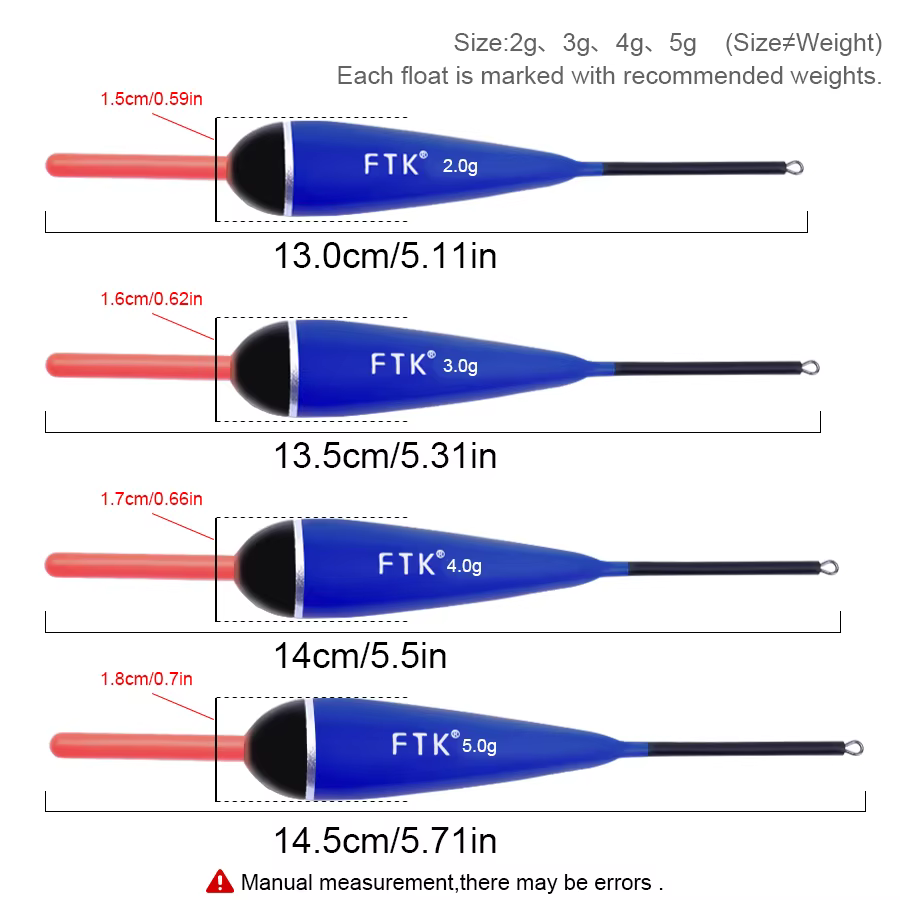 FTK Barguzinsky Flotadores verticales de abeto para carpa - imagen 4