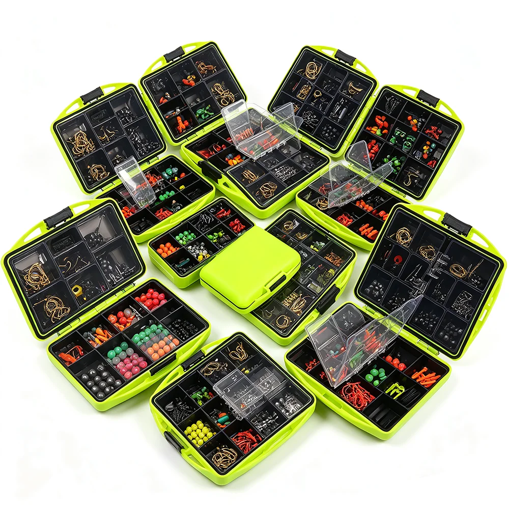 Kit de rockfishing profesional con anzuelos, hilo y abalorios