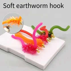 Moscas para trucha Squirmy Wormy Nymph Flies con cabeza de latón