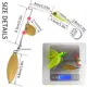 Free Fisher Spinnerbait con faldas de goma y lentejuelas Buzzbait