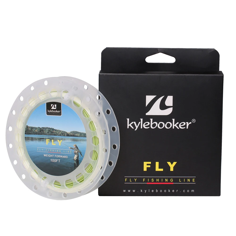 Línea de pesca con mosca flotante Kylebooker enrollada
