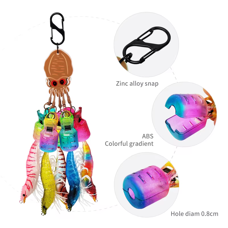 Jigs Egi galvanizados con protector – Acabado colores para calamar y pulpo - imagen 5