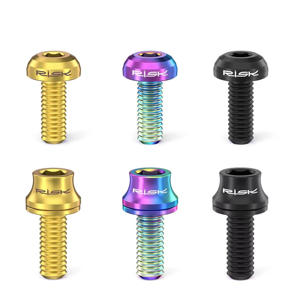 Tornillos Titanio Bicicleta M5x12 para Portabotellas con junta - imagen 2