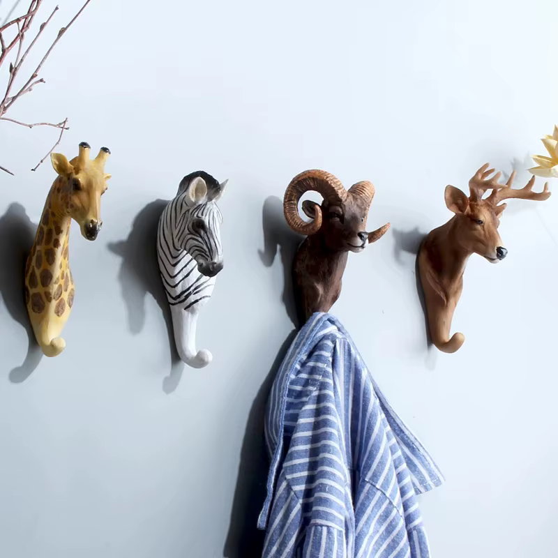 Perchero Vintage de resina para pared – Gancho decorativo estilo retro - imagen 4