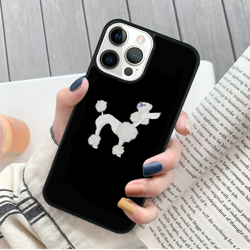 Funda Krajews con silueta de poodle y latido de corazón