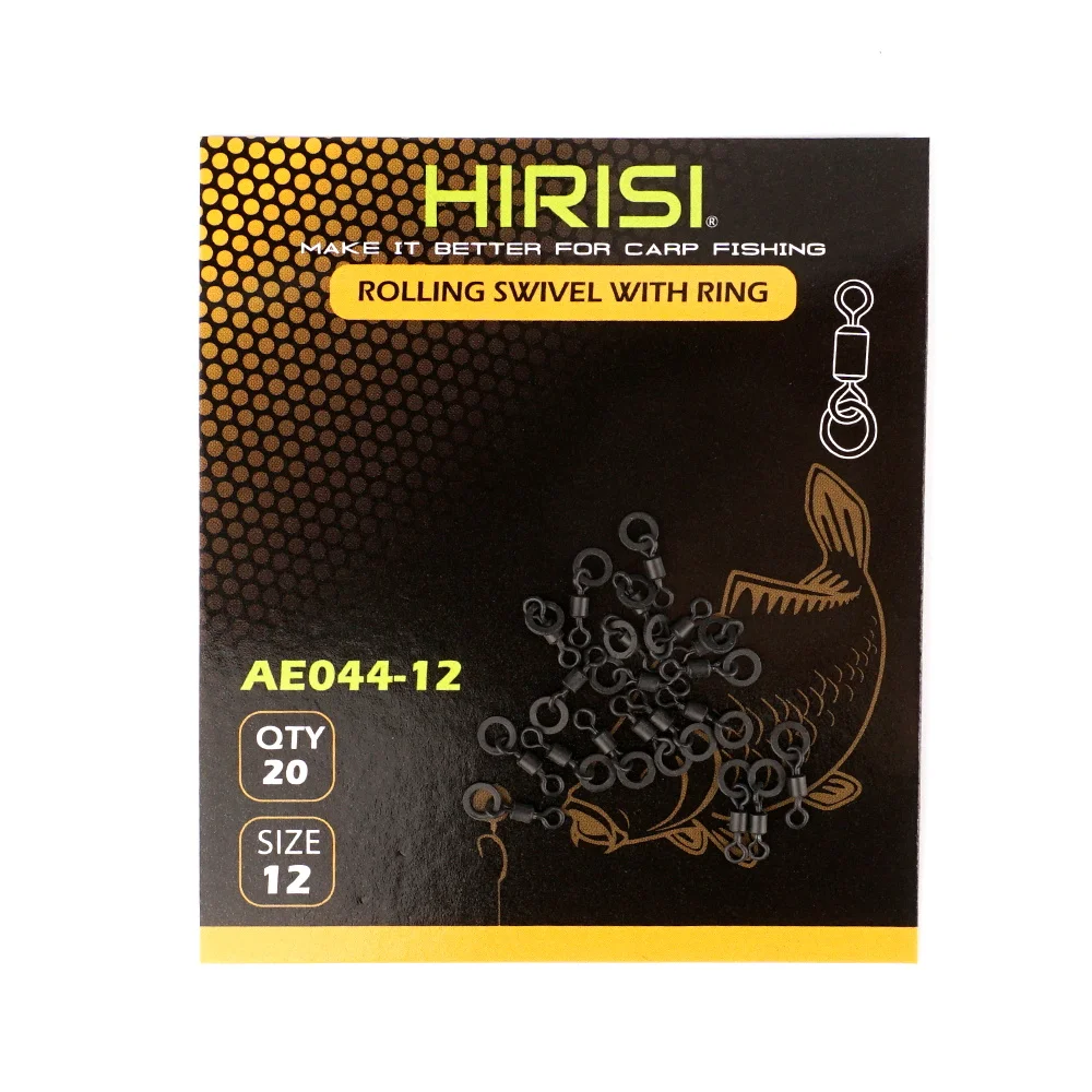 Giratorios con rodamiento de bolas Hirisi – Anillo sólido para carpa - imagen 2