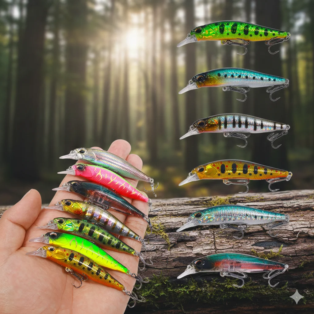 Señuelos Minnow 7.5cm para lubina y trucha - imagen 3