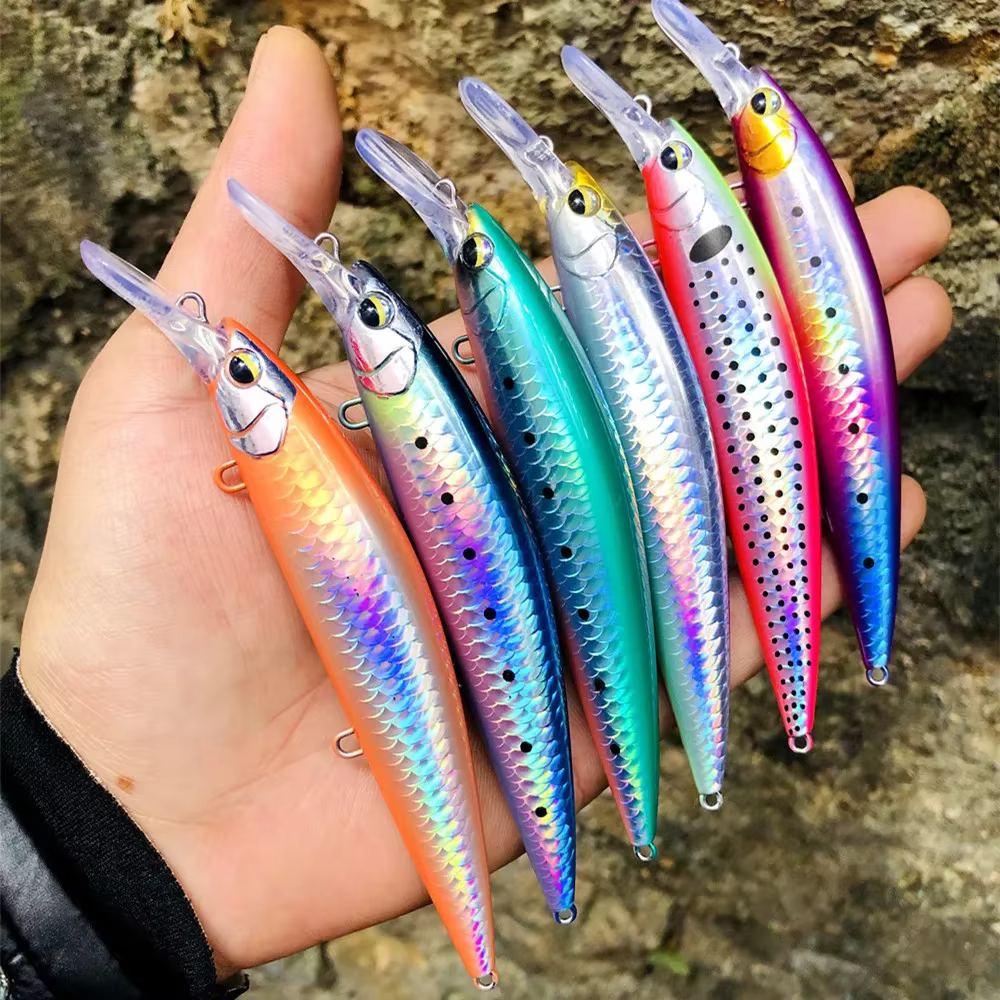 GREENSPIDER Jerkbait pesado hundimiento – Señuelo artificial lubina - imagen 5