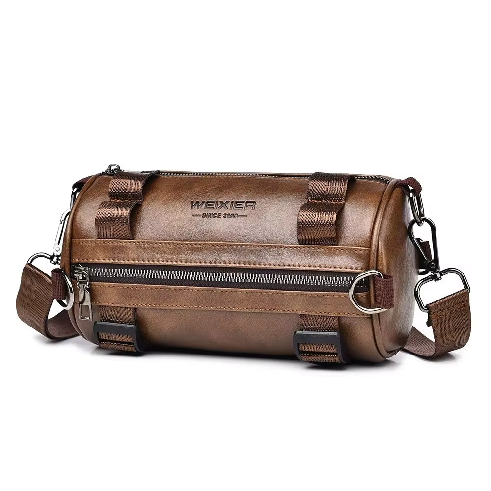 Bolso bandolera de pesca circular en piel sintética