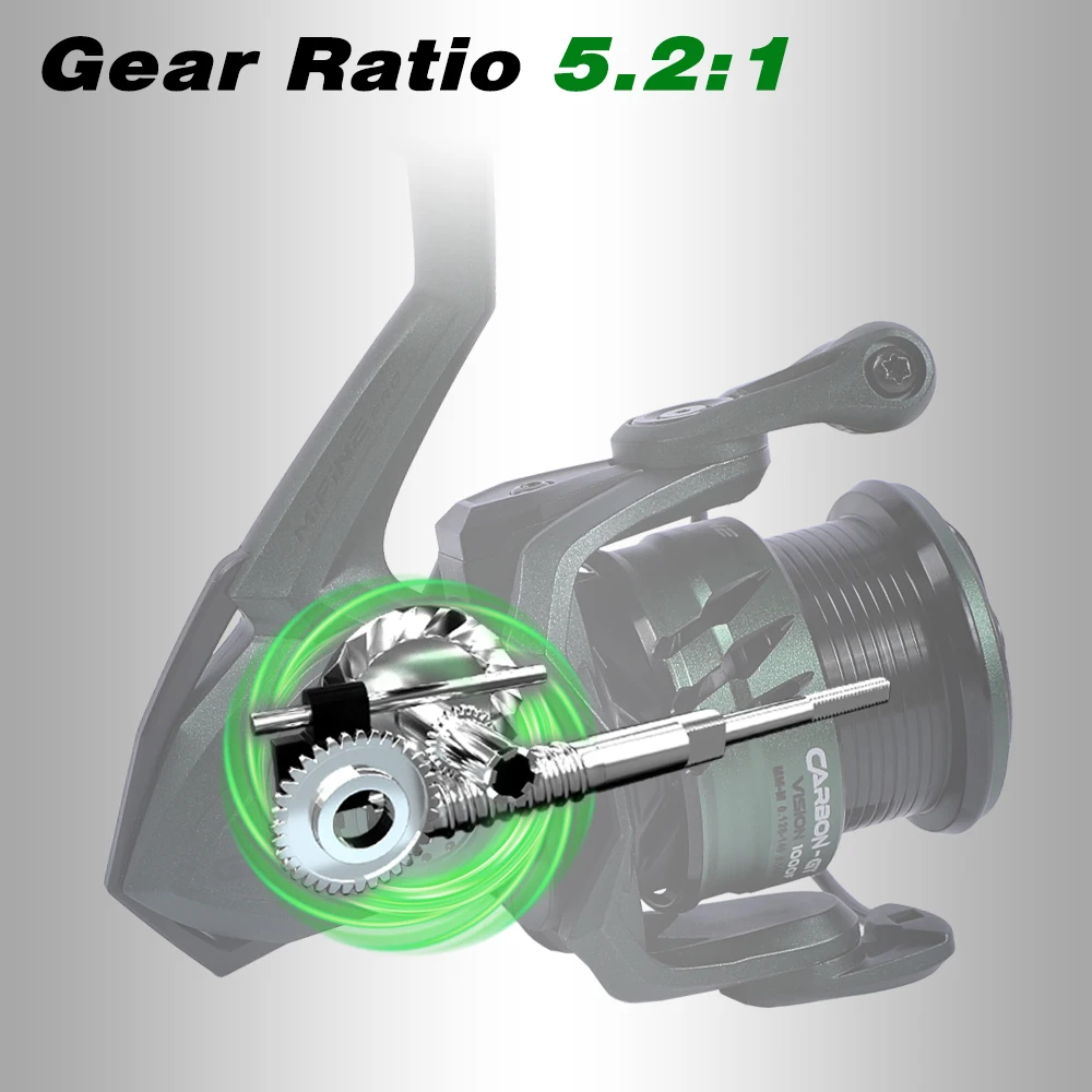 MIFINE CARBON-GT carrete spinning de pesca agua salada fuerte arrastre - imagen 2