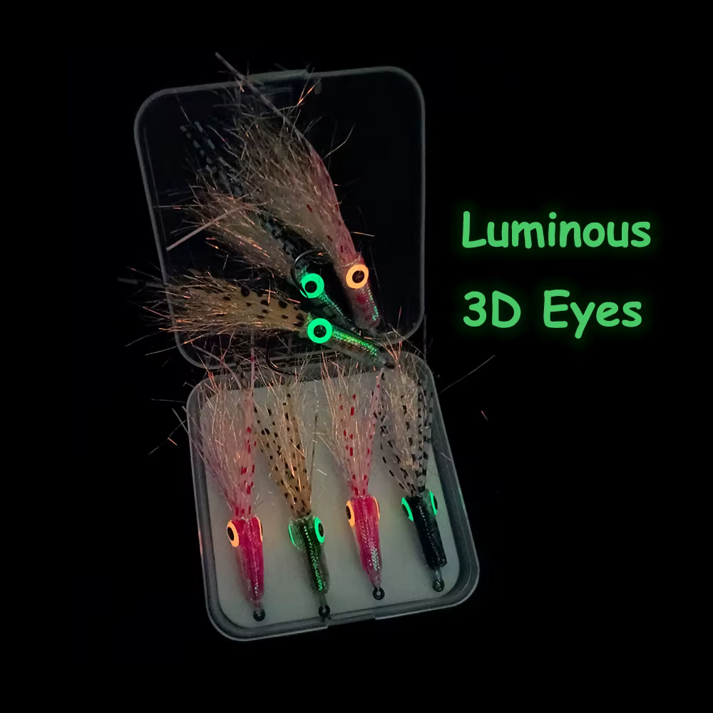 Ellllv mini moscas de calamar – Señuelo artificial agua salada lubina - imagen 4