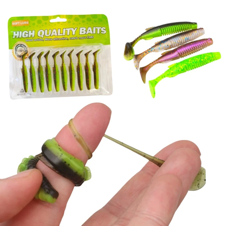 Vinilo Swimbait Swolfy de cola en T para lubina y lucio - imagen 5