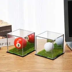 Estuche acrílico transparente para pelotas de golf cuadrado