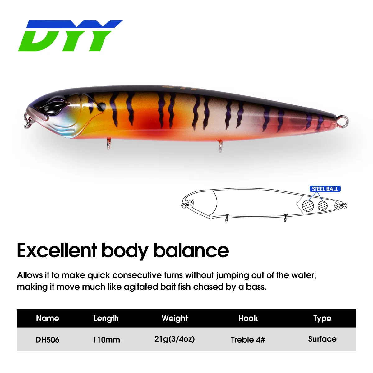 NOEBY Walker Stickbait walking dog flotante para lucio y lubina - imagen 5